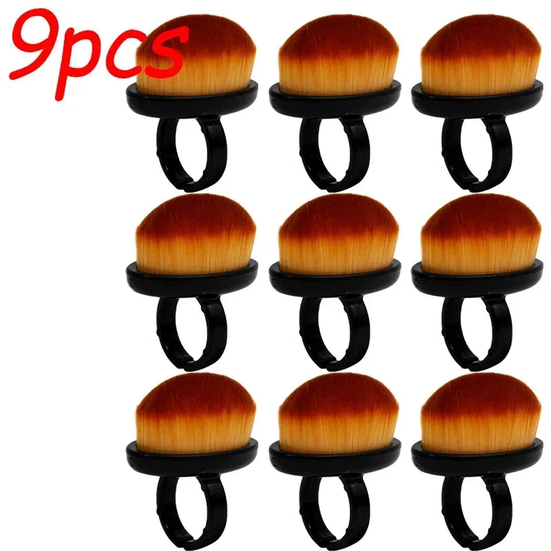 1/9pcs Professional Nail Dust Brush Buckle Brush Oval Gel Dust Cleaning Make Up Nail Tools Ring-shaped Brush Manicure Brushes