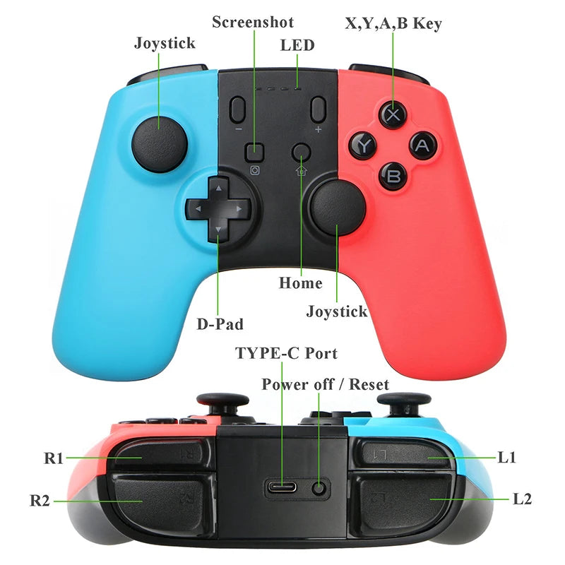 1 PC Wireless Pro Controller Joypad Gamepad Remote for Nintend Switch Console Games Accessories