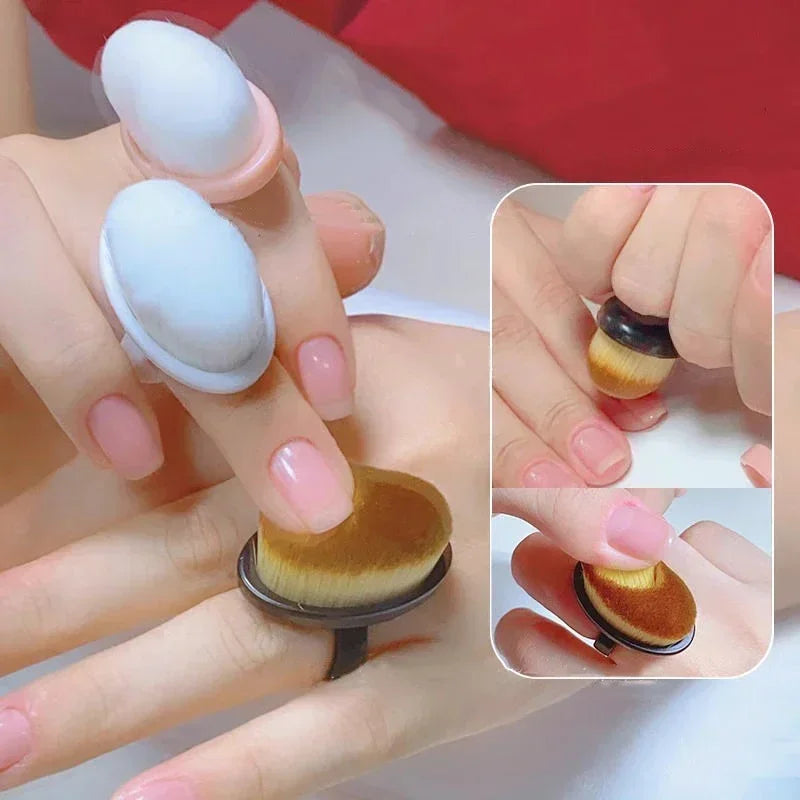 1/9pcs Professional Nail Dust Brush Buckle Brush Oval Gel Dust Cleaning Make Up Nail Tools Ring-shaped Brush Manicure Brushes