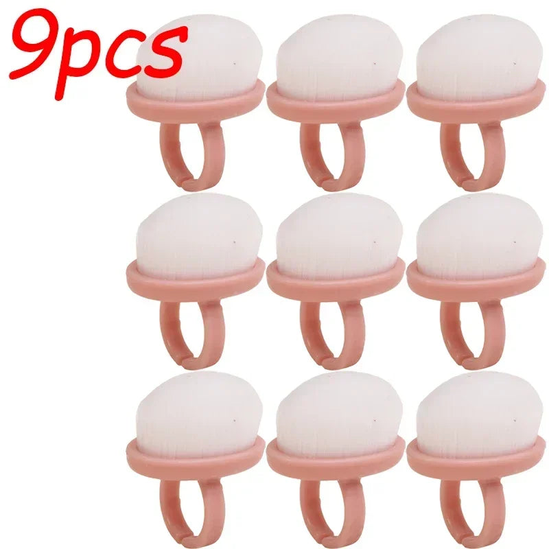 1/9pcs Professional Nail Dust Brush Buckle Brush Oval Gel Dust Cleaning Make Up Nail Tools Ring-shaped Brush Manicure Brushes