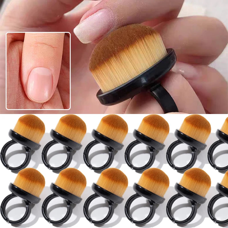 1/9pcs Professional Nail Dust Brush Buckle Brush Oval Gel Dust Cleaning Make Up Nail Tools Ring-shaped Brush Manicure Brushes