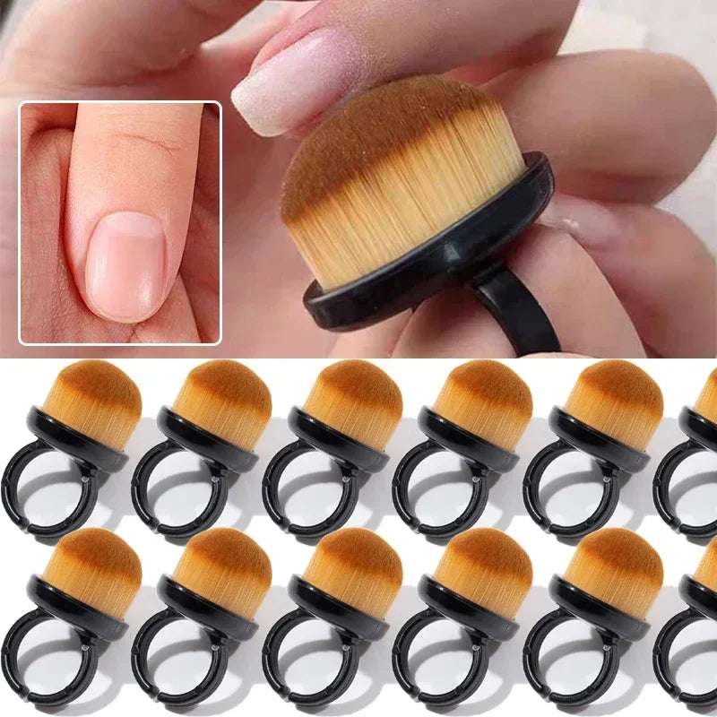 1/9pcs Professional Nail Dust Brush Buckle Brush Oval Gel Dust Cleaning Make Up Nail Tools Ring-shaped Brush Manicure Brushes