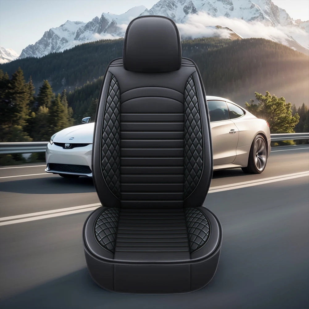 11Pcs 5Seats Car Seat Covers Full Set Elegant Leather Seat Cover Protector for Sedan SUV Truck Car Seats Cover Car Accessories